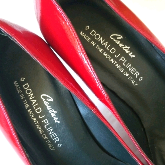 ⚘Couture Donald J Pliner Red Leather Pumps - Picture 4 of 8